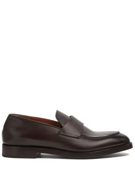 Pantofi loafer Zegna din piele maro