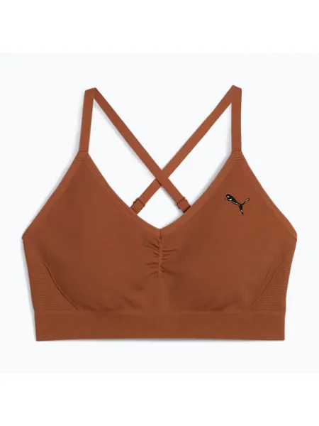 Olcsóbban. PUMA Move Shapeluxe Seamless teak fitness melltartó. Méret: XS barna