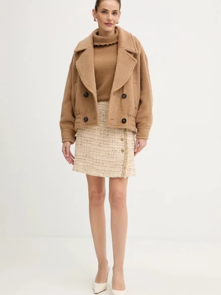 Luisa Spagnoli spódnica mini rozkloszowana beżowy