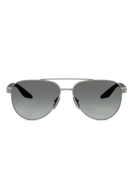 Ochelari de soare aviator Prada Linea Rossa gri