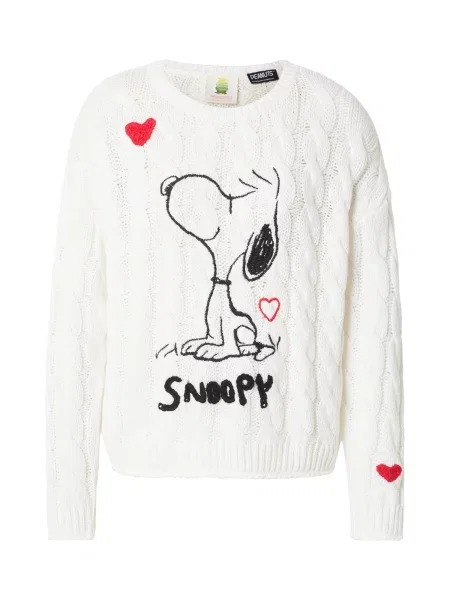 PRINCESS GOES HOLLYWOOD Pulover Snoopy roșu / negru / murdar alb