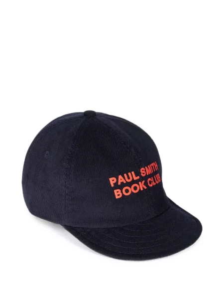 Șapcă Paul Smith de catifea cord albastru