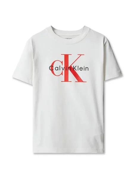 Calvin Klein Jeans majica za djecu od pamuka bež