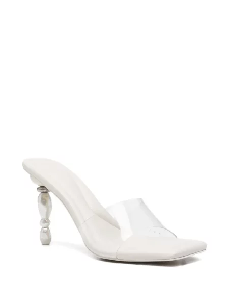 Sandale Cult Gaia cu perle alb