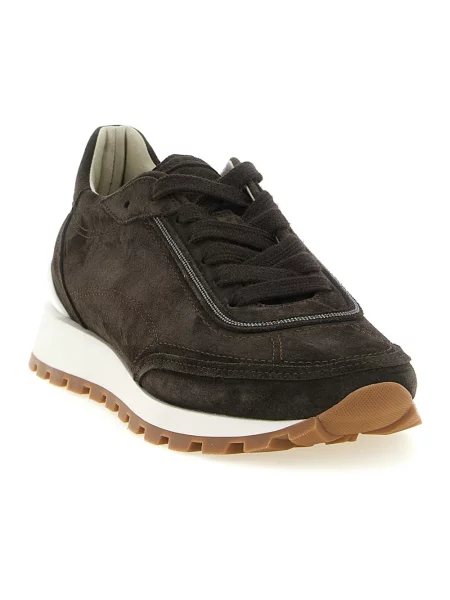 Sneakersy Brunello Cucinelli zamszowe brązowe