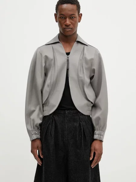 Vlněná bunda Ader Error Apparel-Top přechodná šedá