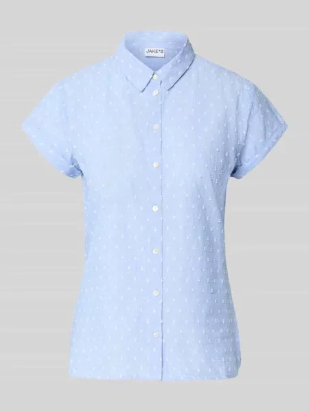 Bluzka o kroju slim fit w wzór na całej powierzchni Jake*s Casual błękitna
