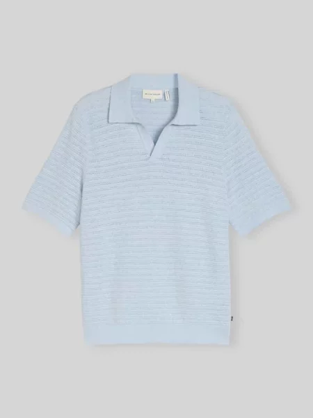 Koszulka polo z mieszanki bawełny i lnu krój regular fit Tom Tailor