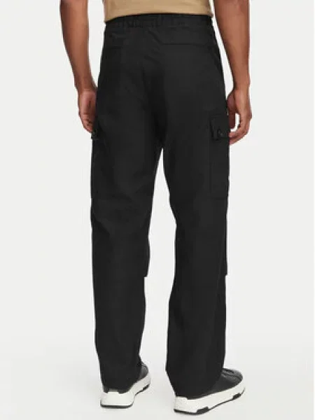 HUGO Cargo nadrág Straight Fit fekete