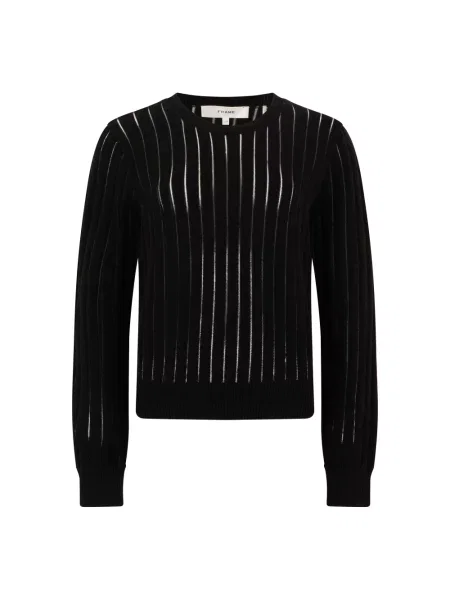 Sweter Frame w paski czarny