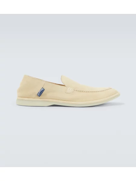Pantofi loafer Vilebrequin din piele de căprioară bej