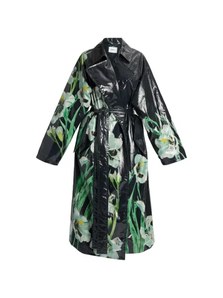 Trenci Erdem cu model floral cu imagine albastru