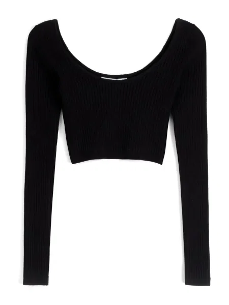 Bershka Pulover črna