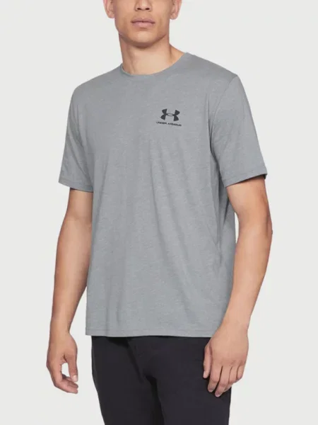 Μπλουζάκι Under Armour Sportstyle Left Chest Short Sleeve T-Shirt Gray M γκρι
