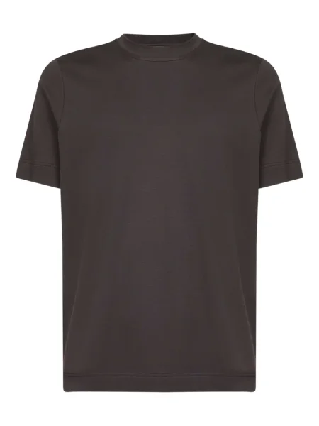 Tricou D4.0 cu decolteu rotund scurt maro