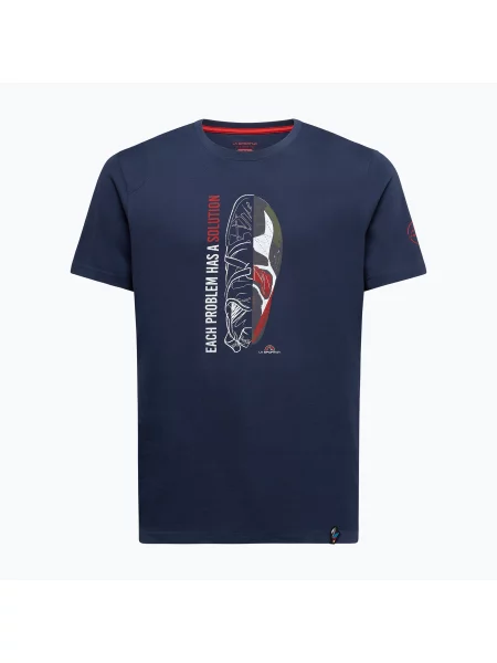Мъжка тениска за катерене La Sportiva Solution night sky/mountain red червено