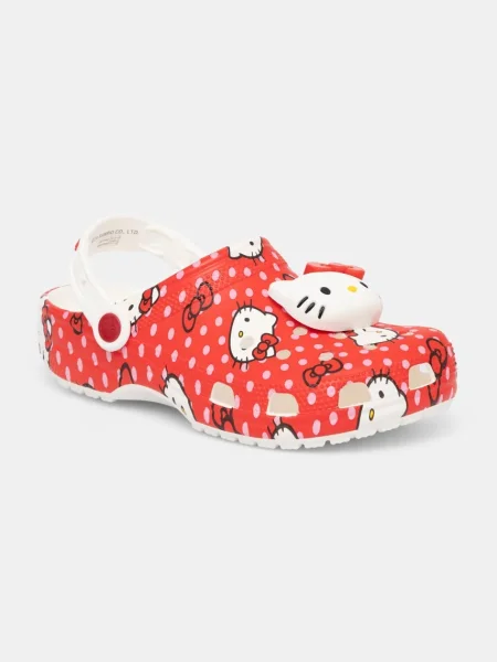 Чехли Crocs Classic Hello Kitty Red Clog червено