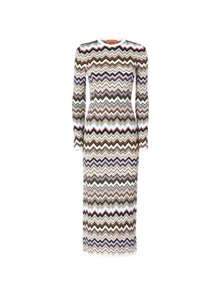 Rochie Missoni tricotate alb