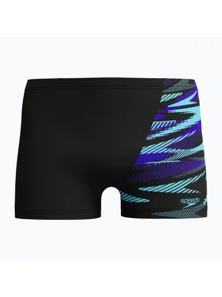 Boxeri de înot pentru bărbați Speedo HyperBoom V-Cut Aquashort black/cobalt pop negru