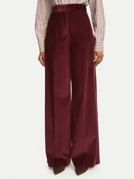 Weekend Max Mara Штани з тканини Tania Бордовий