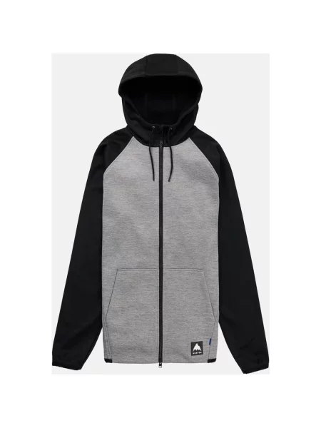 Bluza z kapturem Burton Crown Full Zip szary S czarny
