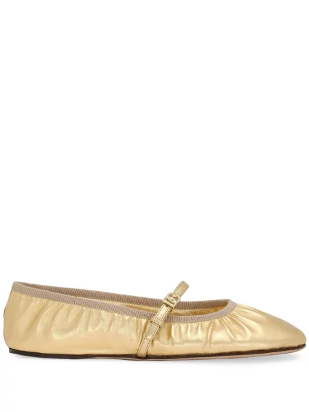 Balerini Dolce & Gabbana din piele auriu