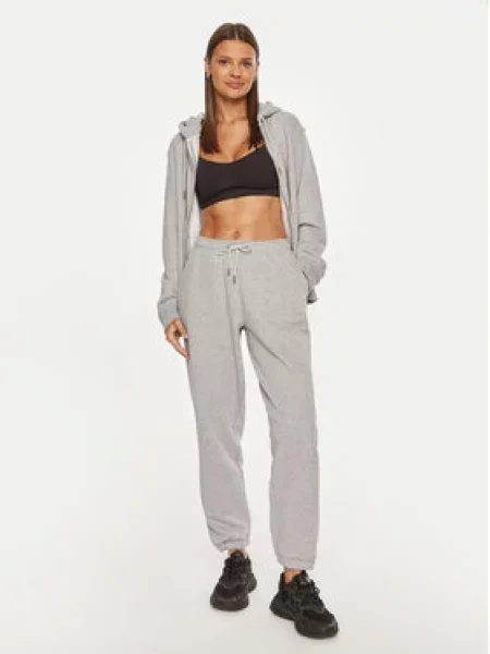 Tepláky Guess JEANS Triangle Label Jogger Gj Medium Grey Heath XS šedé