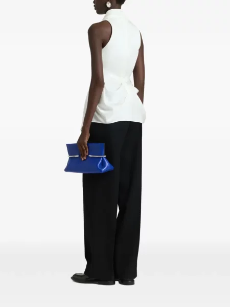 Top Givenchy din satin drapat alb