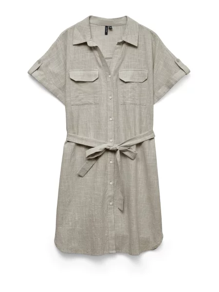 VERO MODA Rochie tip bluză VMTHILDE grej alb
