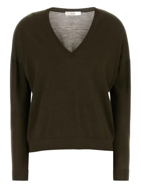 Džemper Co od kašmira s V-izrezom zelena