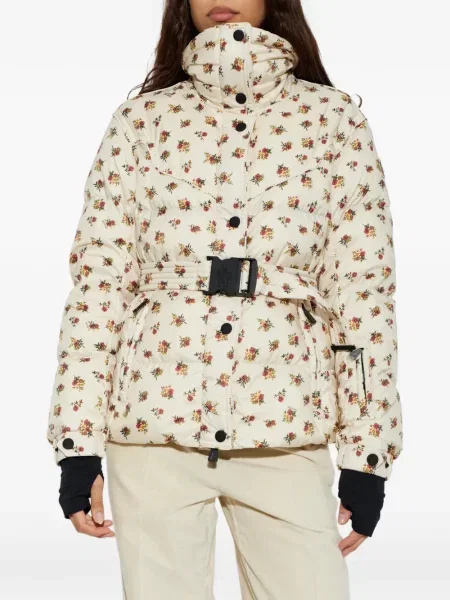 Gėlėta raštuota slidinėjimo striukė Moncler Grenoble balta