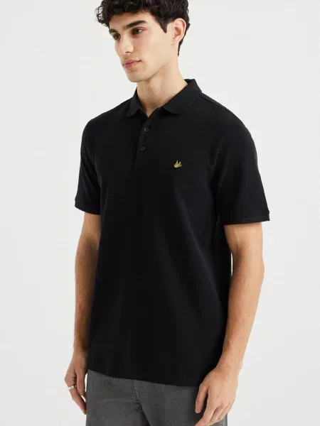WE Fashion Tricou galben negru