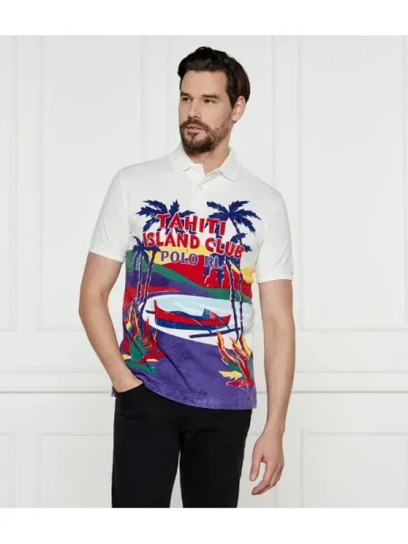 POLO RALPH LAUREN Tenisz póló | Custom slim fit fehér