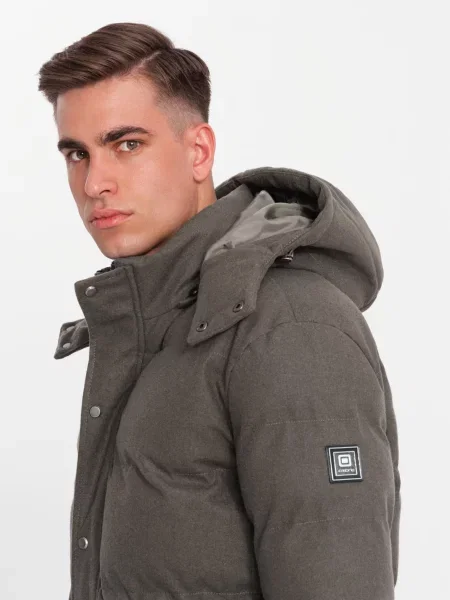 Parka Ombre so slieňovým vzorom zelená