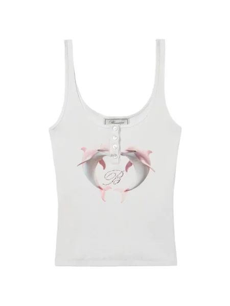 Top Blumarine cu imagine alb