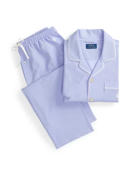 Polo Ralph Lauren Pijama lungă deschis albastru
