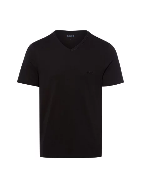 BOSS T-shirty pakowane po 3 szt. Mężczyźni Dżersej jednolity S czarny
