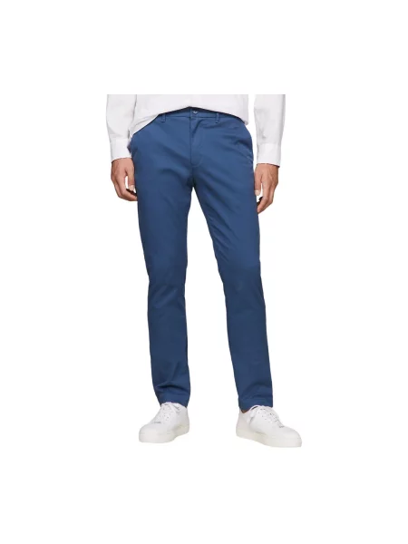 Pantaloni Tommy Hilfiger albastru