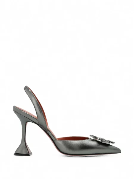 Pantofi cu toc Amina Muaddi gri