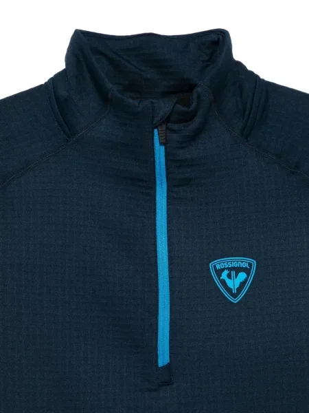 Geacă Rossignol din fleece de jumătate de fermoar albastru