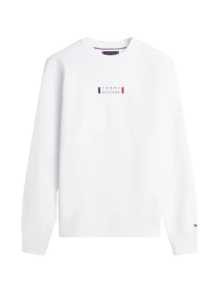 Pulover Tommy Hilfiger cu imagine alb