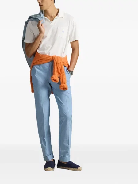Ριγέ δερμάτινος κάλτσες Polo Ralph Lauren με κορδόνι μαύρο