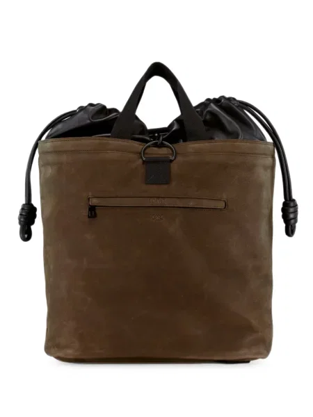 Rucsac Loewe din piele cu cordon maro