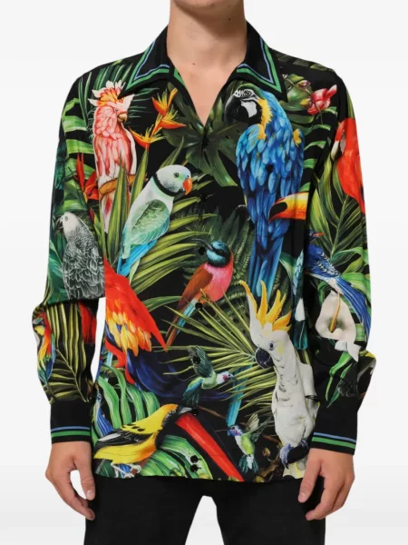 Lung cămașă Dolce & Gabbana cu imagine verde