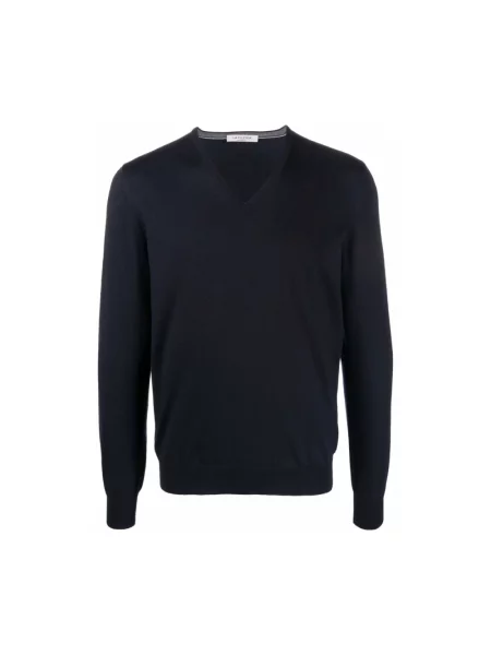 Sweter La Fileria wełniany niebieski