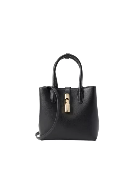 Geantă shopper Furla din piele negru
