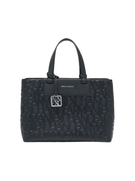 Armani Exchange torebka z imitacji skóry brązowa
