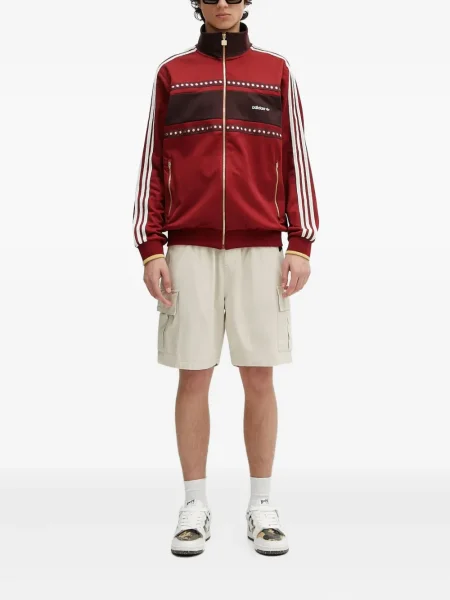 Маратонки Adidas Terrex с връзки на райета с дантела червено