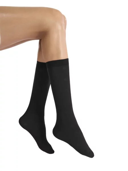 Жакардови чорапи Wolford на цветя черно