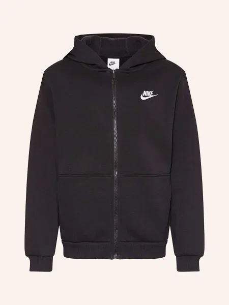 Nike Mikinová Bunda černá bílá